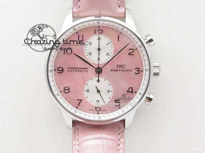 MIROTIME 0209 Portuguese Real PR IW500126 ZF 1:1 Best Edition Grey Red Dial On Black Leather Strap A52010 V Resilient 7333